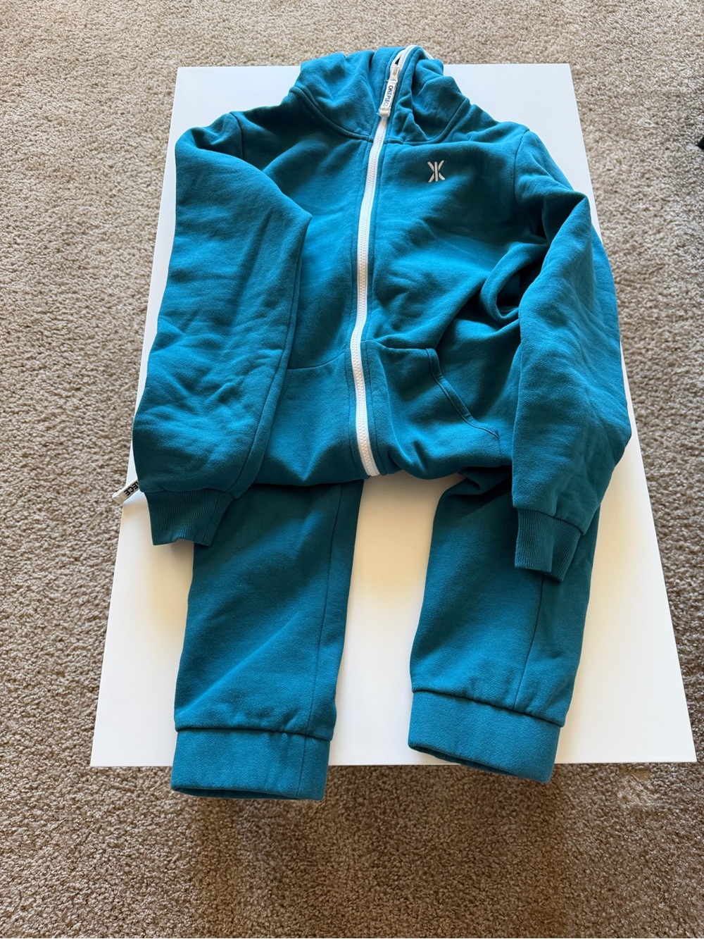 Onepiece Teal Zip Onsies